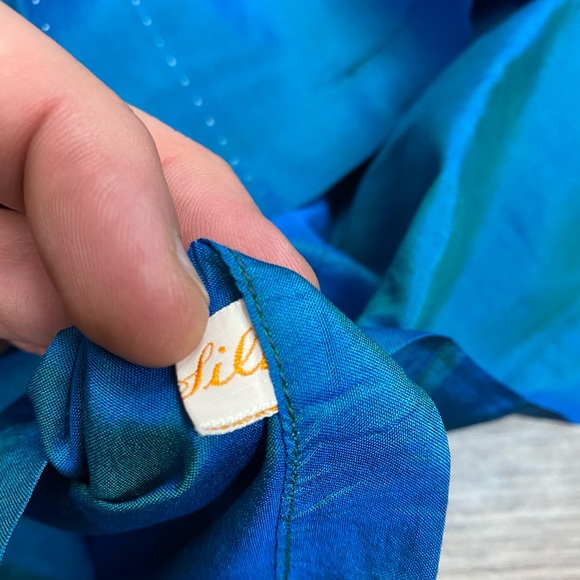 Countess Mara Shirts 95s Countess Mara Blue Silk Shirt M Poshmark